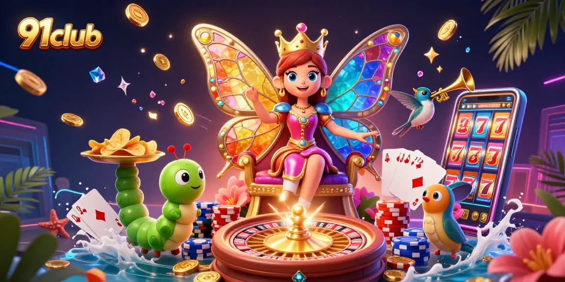 Experience thrilling action with 91club's dynamic games, featuring vibrant characters and casino elements.