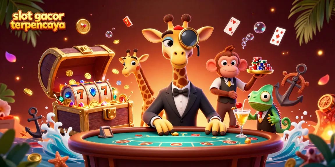 Experience thrilling gameplay with slot gacor terpercaya and vibrant characters in this dynamic digital illustration.