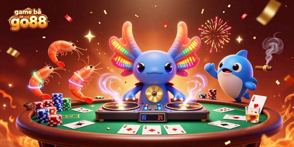 Win big with game bài đổi thưởng go88 featuring a lively casino scene with animated characters.