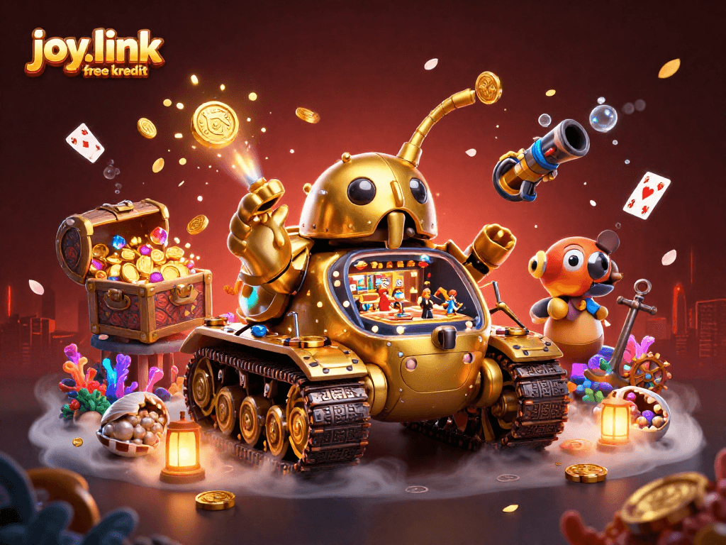 Experience exciting gameplay with joy.link free kredit in a vibrant, dynamic casino scene.