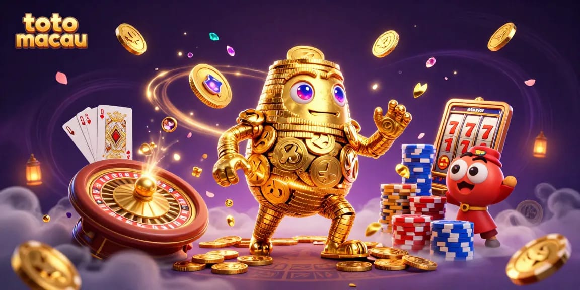 Menangkan toto macau dengan ilustrasi kasino 3D penuh warna dan detail menarik.