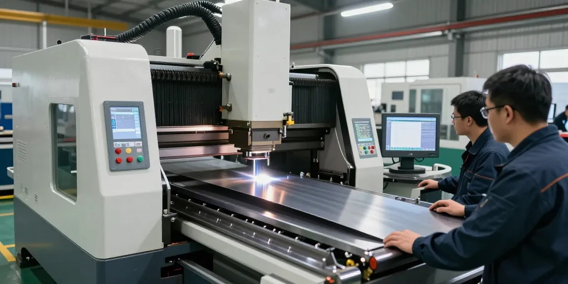 Hydraulic CNC press brake machine in a modern industrial setting integrating advanced software development for precision metal shaping.