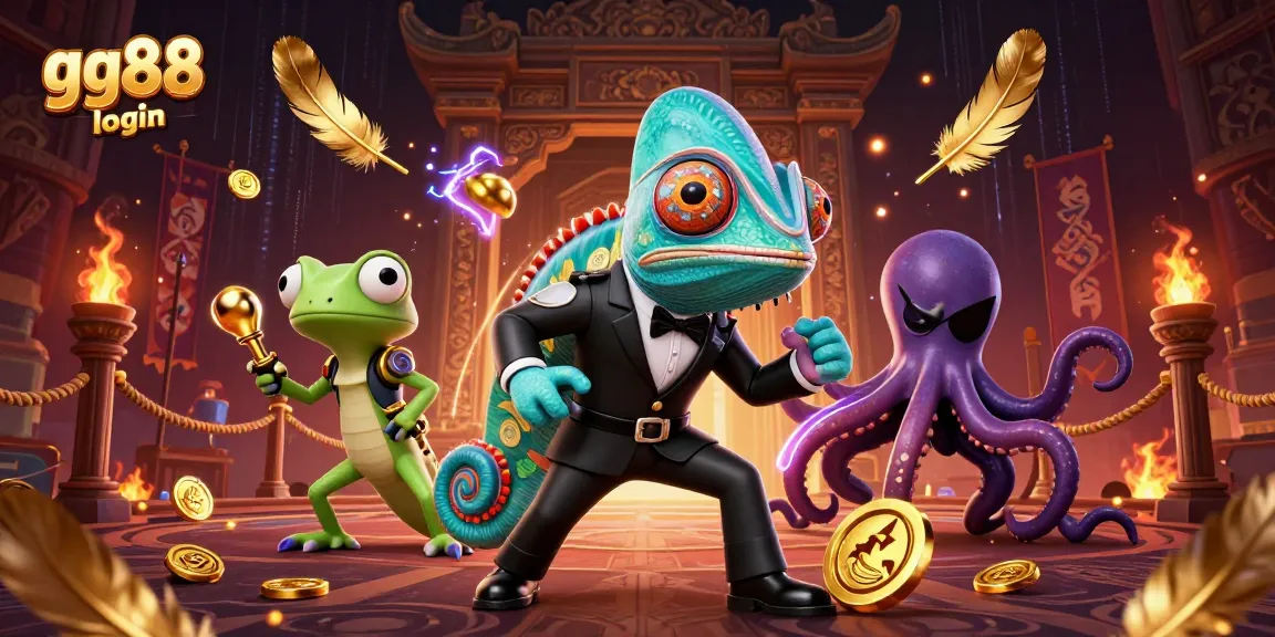 Engage in the thrilling world of gg88 login with colorful casino characters and dynamic gaming elements.