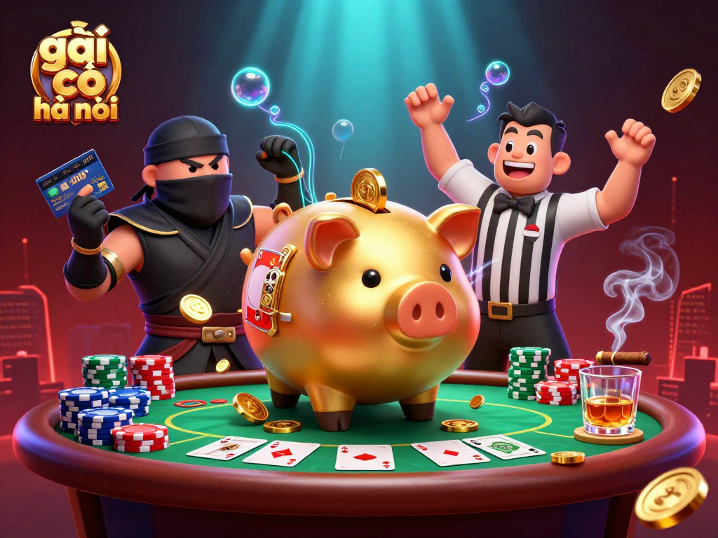Experience thrilling gaming action with gái gọi hà nội in a vibrant, dynamic 3D illustration featuring engaging casino elements.