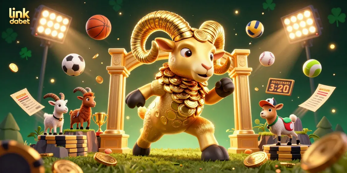 Engage in exciting action with link dabet as a golden ram bursts through a thrilling casino scene.
