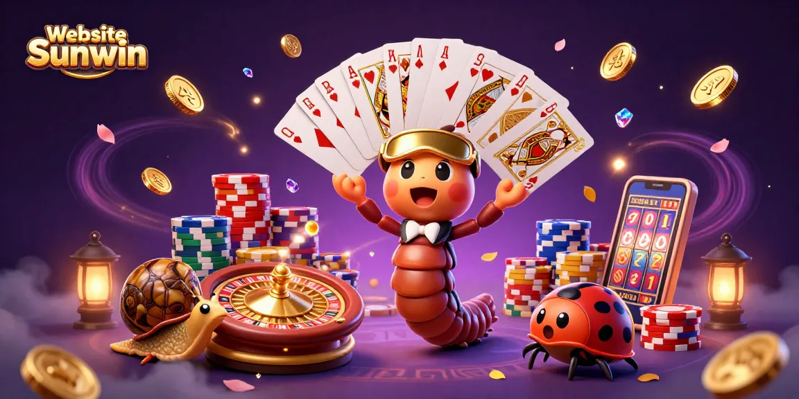 Experience vibrant gameplay at Website Sunwin with a hyper-detailed 3D casino illustration showcasing thrilling action.