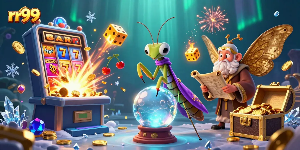 Experience thrilling rr99 casino gaming excitement with vibrant slot machine action and mystical fortune tellers.