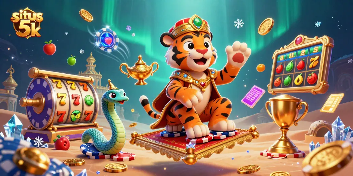Experience thrilling wins at situs depo 5k with dynamic slot gaming in an enchanting, vibrant 3D scene.