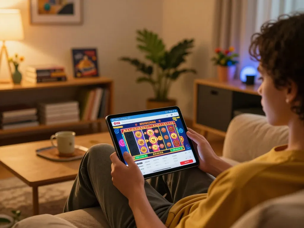 Engaging in thrilling gameplay on the 88vvgo app from the comfort of home, showcasing strategic fun