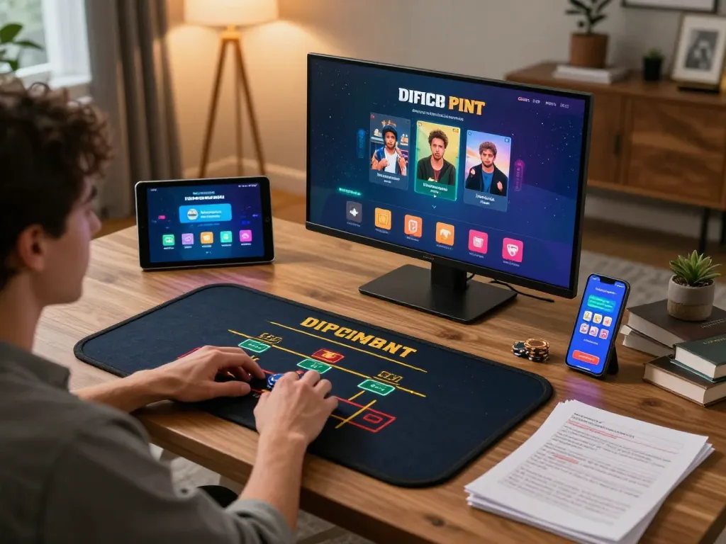 Kwin user engaging in a live dealer game on a tablet, showcasing modern online gambling.