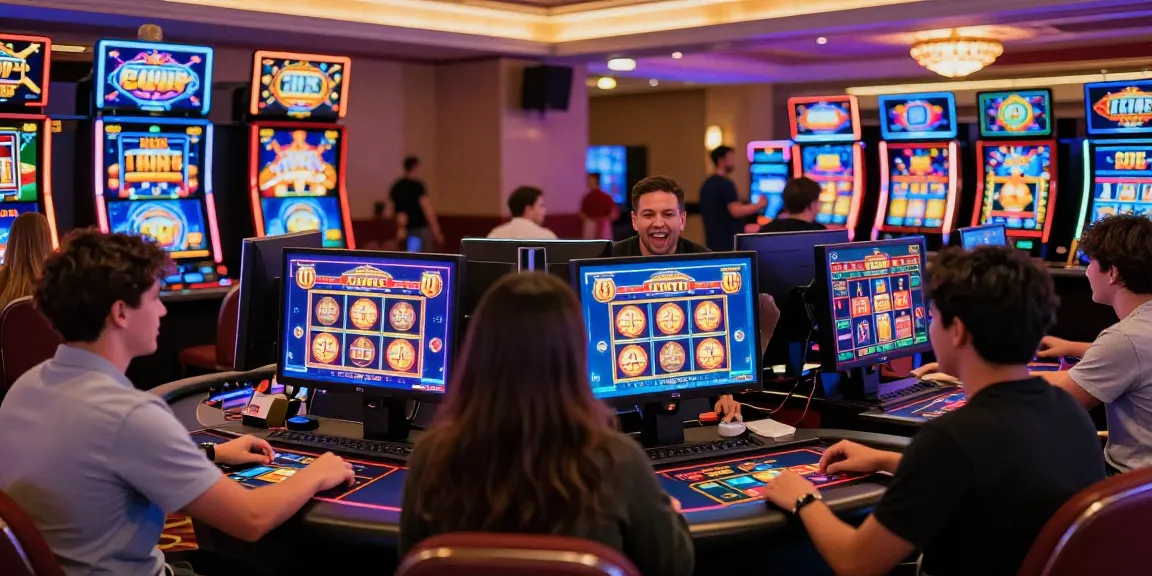 Exciting online gaming scene featuring players enjoying casino jackpot city games with vibrant graphics and immersive technology.