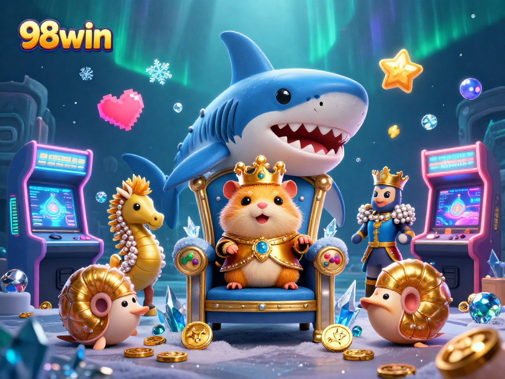 Experience thrilling gaming adventures at 98win's underwater casino kingdom filled with unique characters and vibrant visuals.