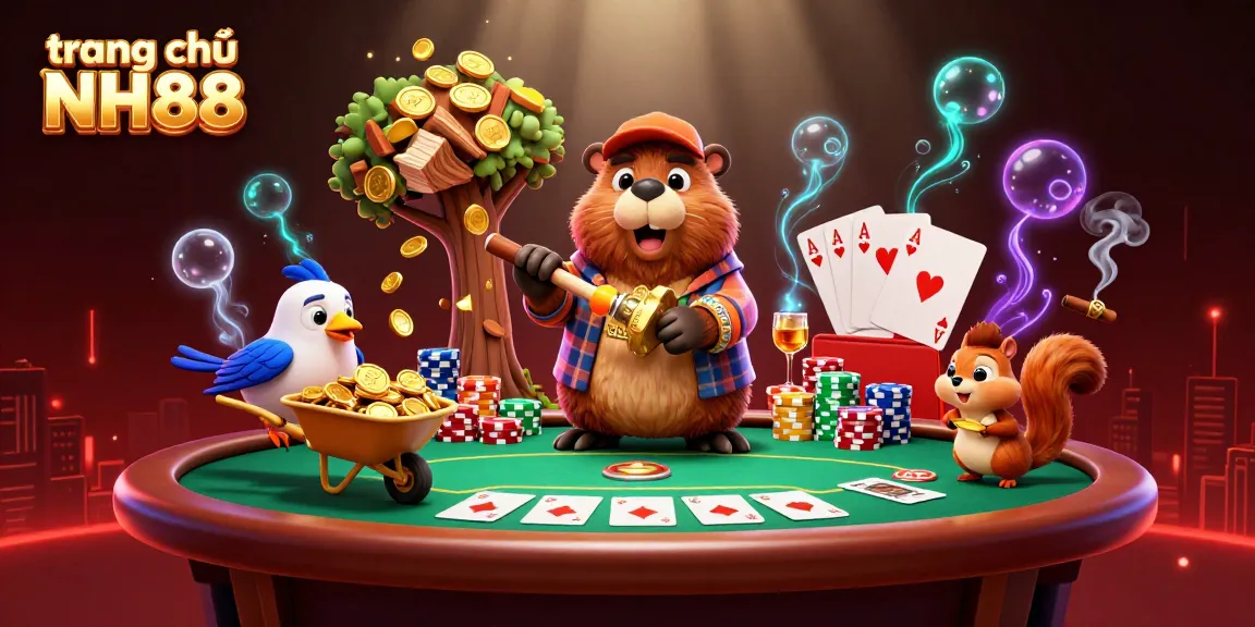 Experience thrilling gaming action at trang chủ NH88 with colorful characters and dynamic casino elements.