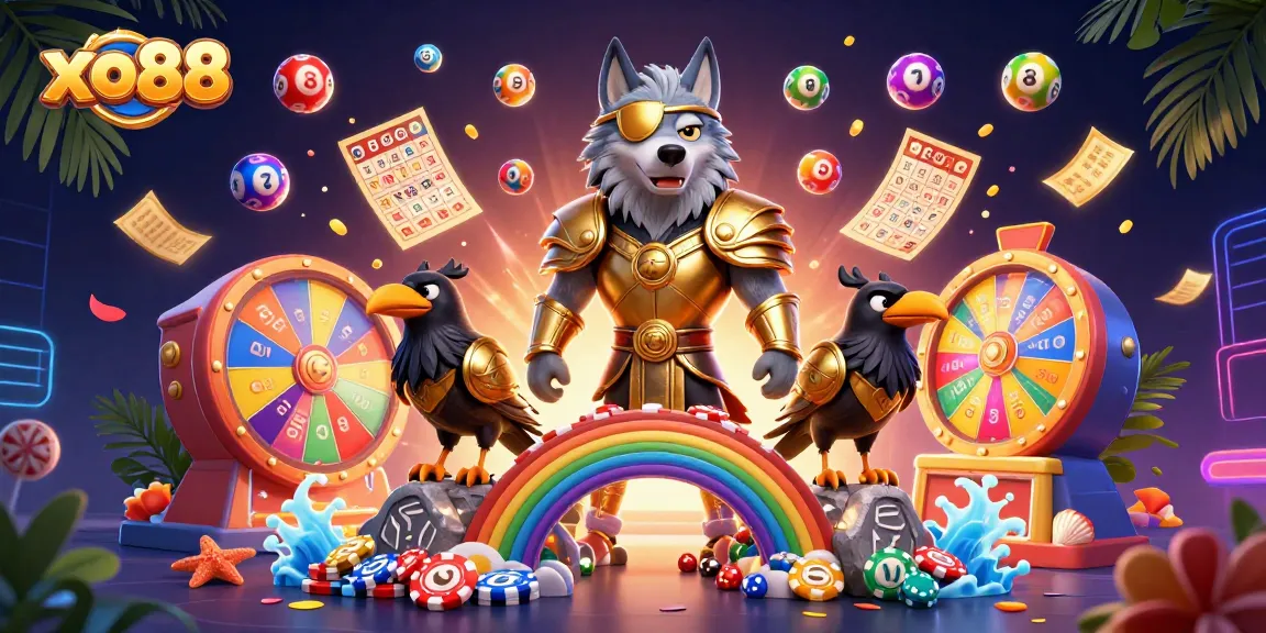 Unleash the thrill of xo88 gaming with lively lottery balls and dynamic casino visuals.